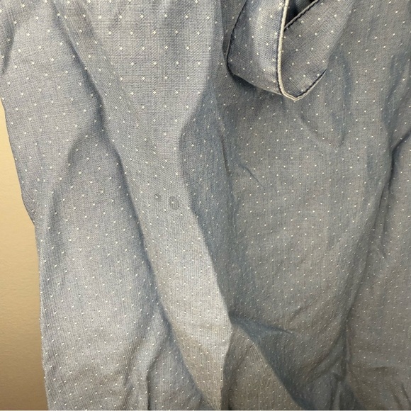 Jag Jeans Abra Chambray Light Blue Dotted Tie Dress - Picture 7 of 9